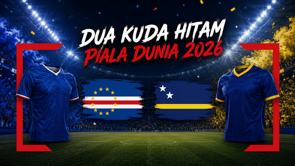 Ilustrasi dua kuda hitam Piala Dunia 2026, Cape Verde dan Curaçao.